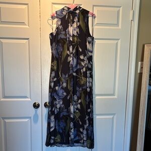 Ted Baker Floral Maxi Dress - Blue and Green